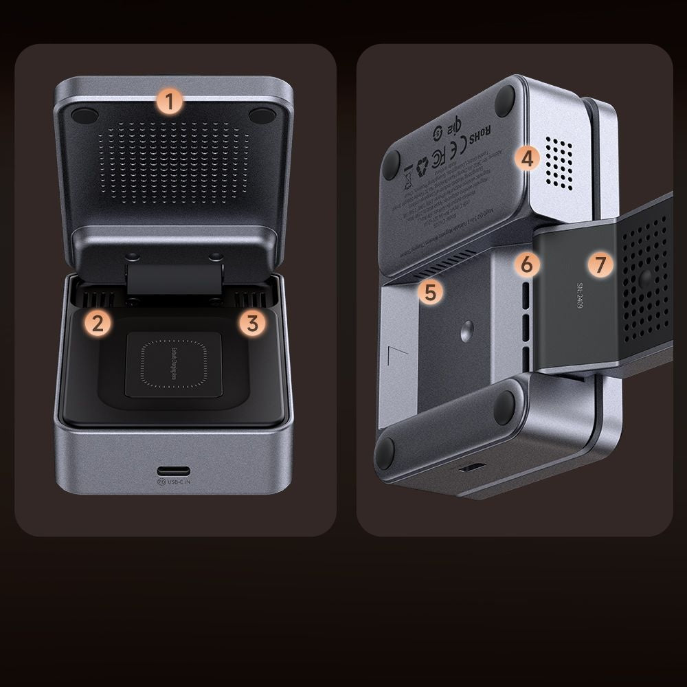 Incarcator Retea Wireless McDodo CH-5192 3in1, 22.5W, 1.67A, Gri