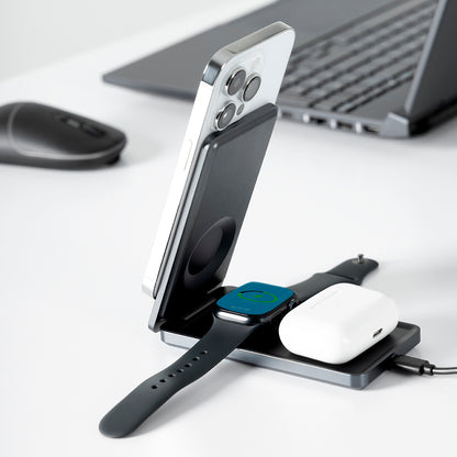 Incarcator Retea Wireless Proove Metal Edge 3in1, 15W, 1.67A, Gri WSME15010003