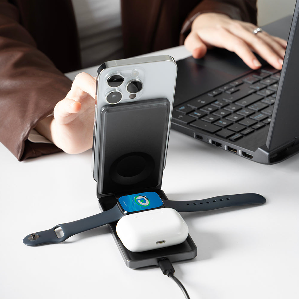 Incarcator Retea Wireless Proove Metal Edge 3in1, 15W, 1.67A, Gri WSME15010003