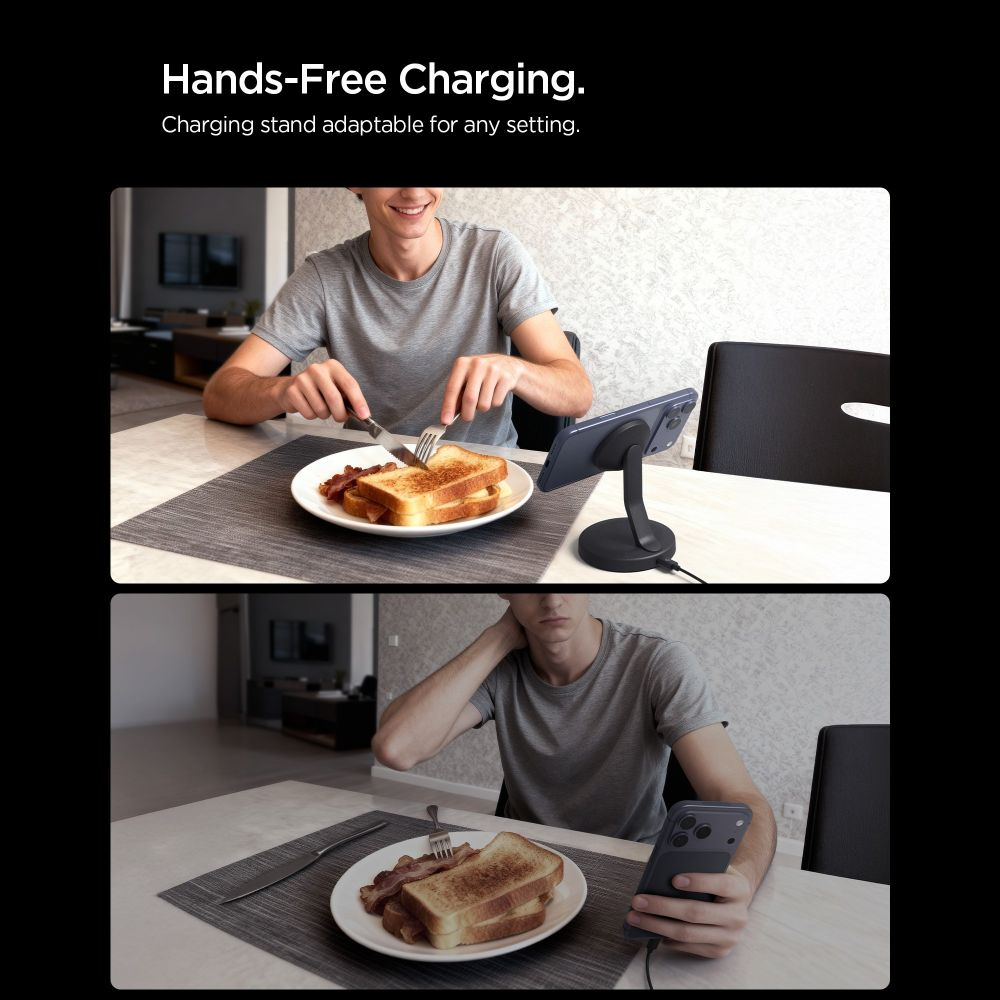 Incarcator Retea Wireless Spigen EF151MS, 15W, 1.67A, Negru