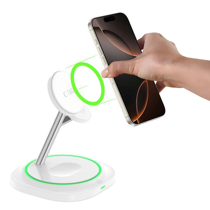 Incarcator Retea Wireless Tech-Protect QI15W-A46 3in1, 15W, 1.67A, Alb