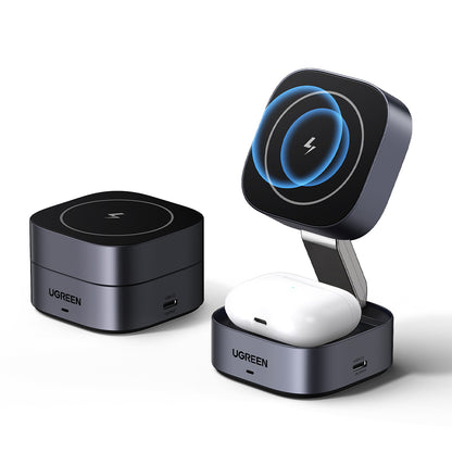 Incarcator Retea Wireless UGREEN W526 3in1, 20W, 1.67A, 1 x USB-C, Negru