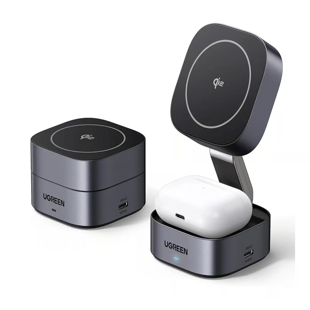 Incarcator Retea Wireless UGREEN W702 3in1, 20W, 1.67A, 1 x USB-C, Negru