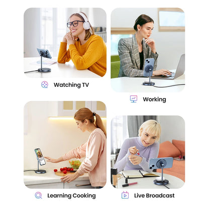 Incarcator Retea Wireless UGREEN CD317 2in1, 20W, 1.67A, Negru