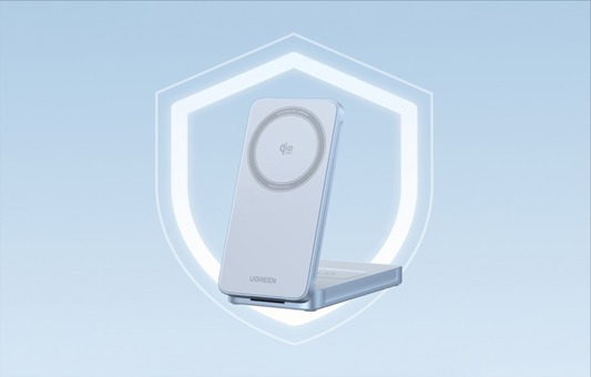 Incarcator Retea Wireless UGREEN MagFlow 2in1, 25W, Albastru, Resigilat
