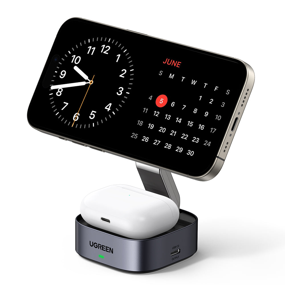 Incarcator Retea Wireless UGREEN W526 3in1, 20W, 1.67A, 1 x USB-C, Negru