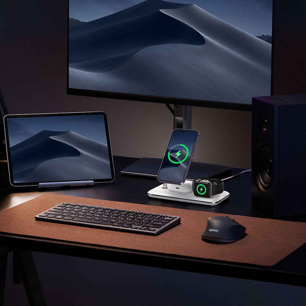 Incarcator Retea Wireless UGREEN CD278 3in1, 25W, 1.67A, Alb