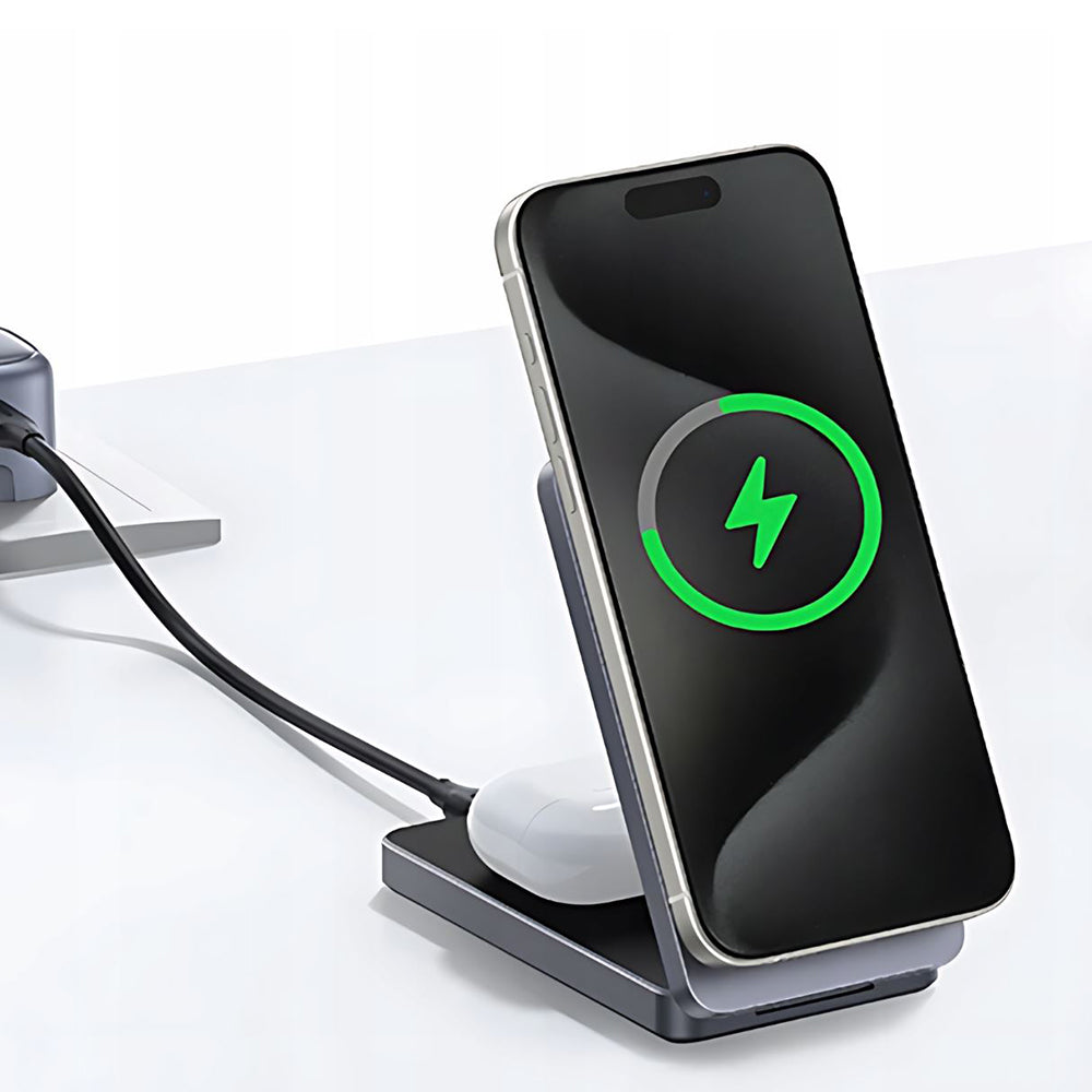 Incarcator Retea Wireless UGREEN W528 2in1, 20W, 1.67A, Alb