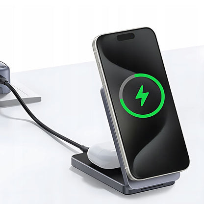 Incarcator Retea Wireless UGREEN W528 2in1, 20W, 1.67A, Alb