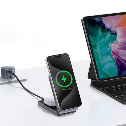 Incarcator Retea Wireless UGREEN W706 2in1, 20W, 1.67A, Negru