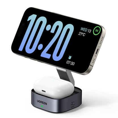 Incarcator Retea Wireless UGREEN W526 3in1, 20W, 1.67A, 1 x USB-C, Negru