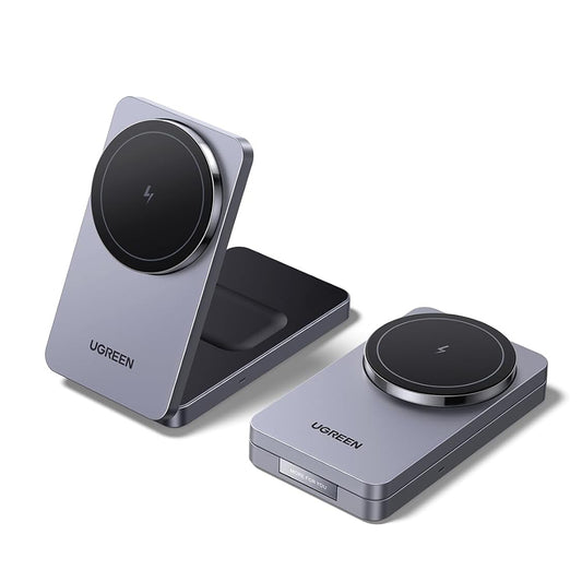 Incarcator Retea Wireless UGREEN W528 2in1, 20W, 1.67A, Negru