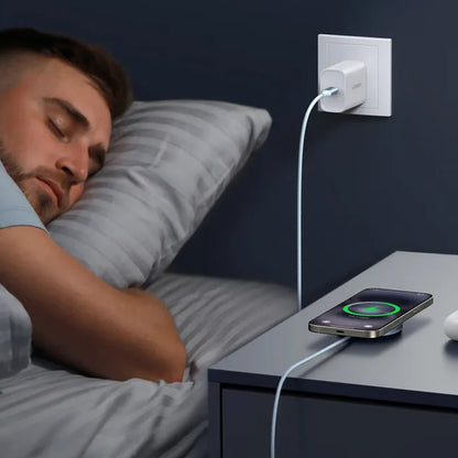 Incarcator Retea Wireless UGREEN MagFlow, 25W, Albastru