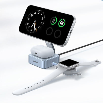 Incarcator Retea Wireless UGREEN W752 2in1, 35W, 3A, 1 x USB-C, Albastru