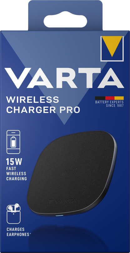 Incarcator Retea Wireless Varta Pro, 15W, 1.67A, Negru