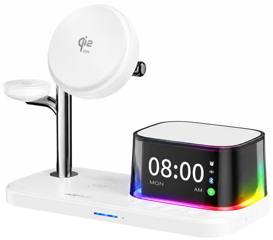 Incarcator Retea Wireless XO Design CX045 3in1, 25W, Alb