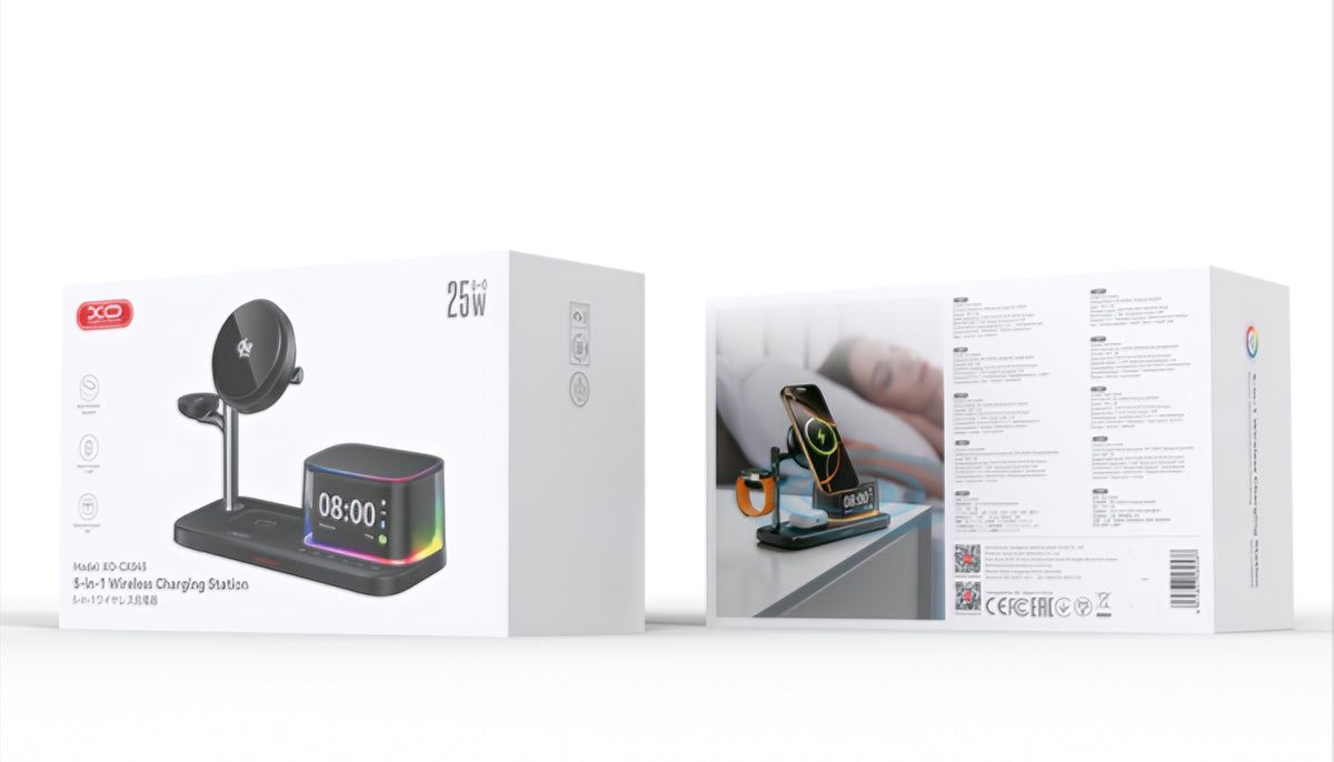 Incarcator Retea Wireless XO Design CX045 3in1, 25W, Negru