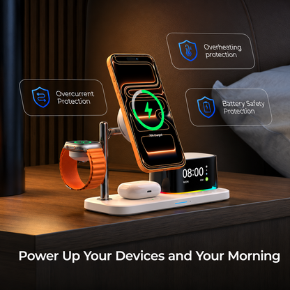 Incarcator Retea Wireless XO Design CX045 3in1, 25W, Alb