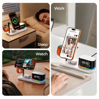 Incarcator Retea Wireless XO Design CX045 3in1, 25W, Alb
