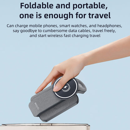 Incarcator Retea Wireless Yesido DS26 3in1, 15W, 1.67A, Gri