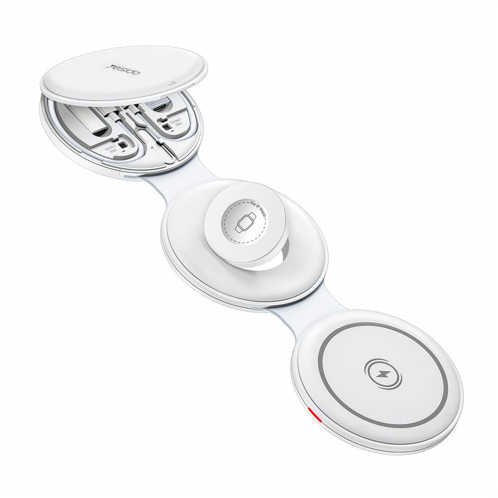 Incarcator Retea Wireless Yesido DS29 5in1, 15W, 1.67A, Alb