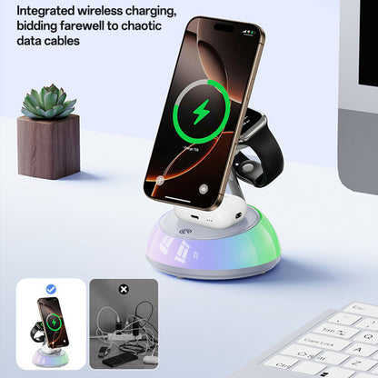 Incarcator Retea Wireless Yesido DS31 3in1, 15W, 1.67A, Alb