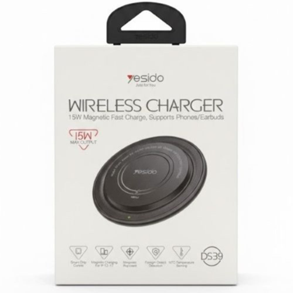 Incarcator Retea Wireless Yesido DS39, 15W, 1.67A, Negru