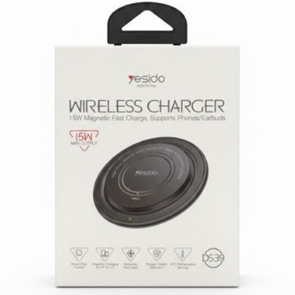 Incarcator Retea Wireless Yesido DS39, 15W, 1.67A, Negru