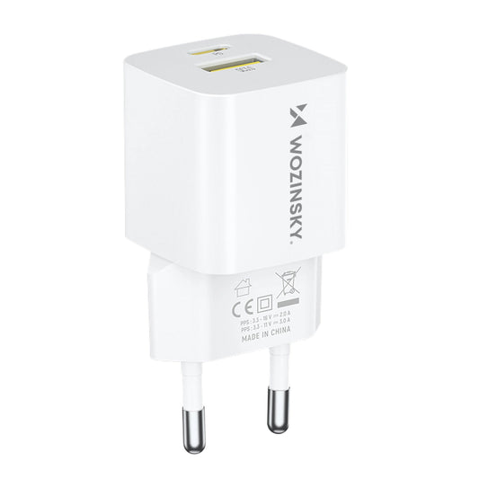 Incarcator Retea WZK WWCEAC, 33W, 3A, 1 x USB-A - 1 x USB-C, Alb