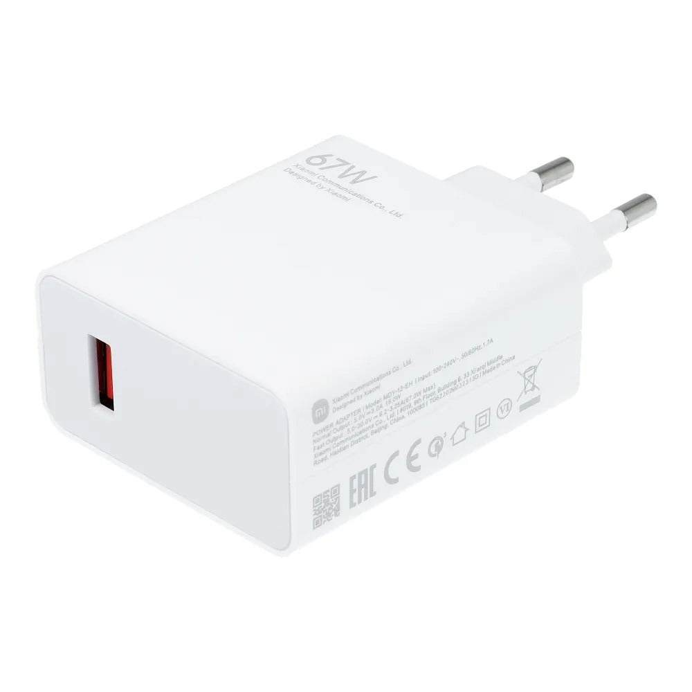 Incarcator Retea Xiaomi MDY-12-EH, 67W, 6.2A, 1 x USB-A, Alb