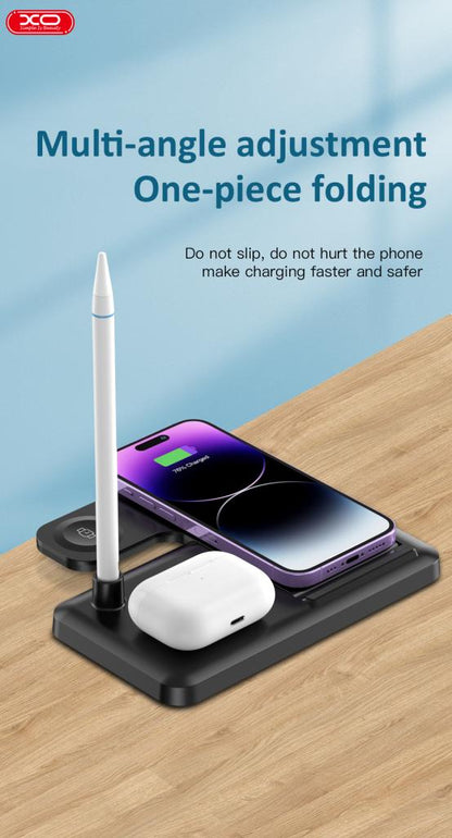 Incarcator Retea Wireless XO Design WX033 4in1, 15W, 1.67A, Negru