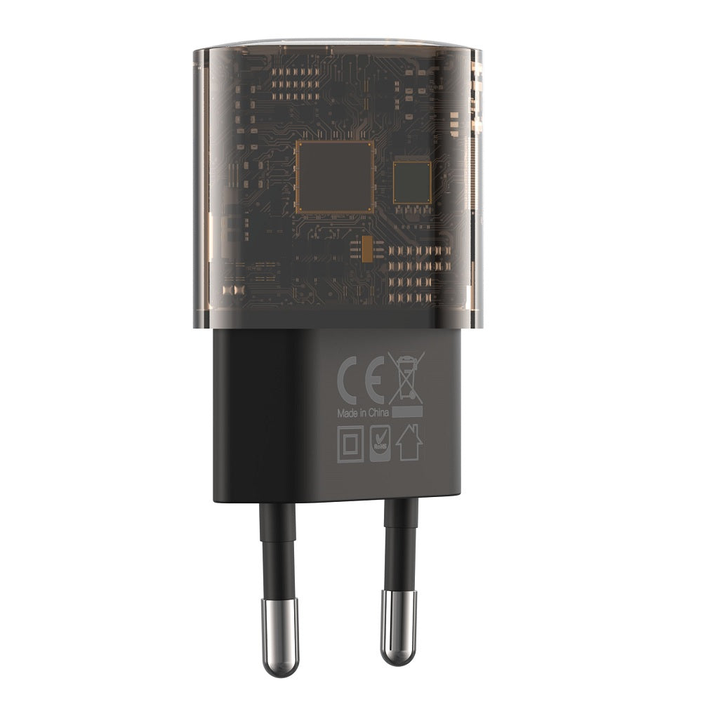 Incarcator Retea XO Design CE05, 30W, 3A, 1 x USB-A - 1 x USB-C, Maro