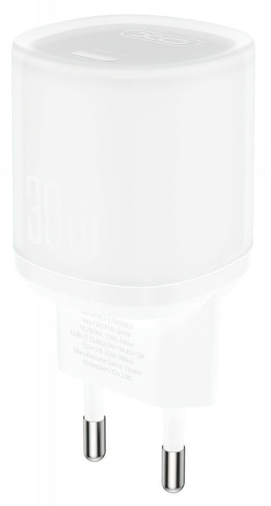 Incarcator Retea XO Design L150, 30W, 3A, 1 x USB-C, Alb