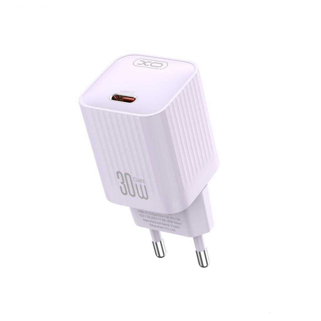 Incarcator Retea XO Design L148, 30W, 3A, 1 x USB-C, Mov