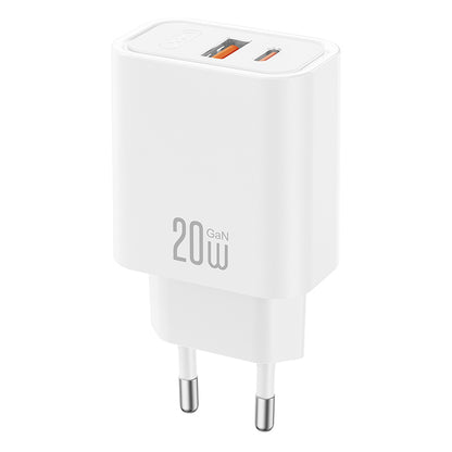 Incarcator Retea XO Design CE40, 20W, 3A, 1 x USB-A - 1 x USB-C, Alb