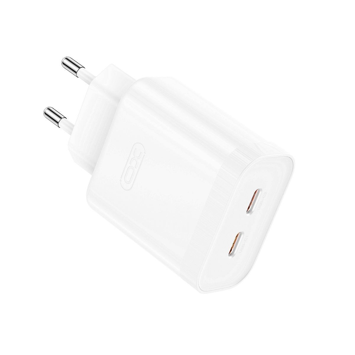 Ładowarka sieciowa XO Design L105, 35W, 3A, 2 x USB-C, biała 