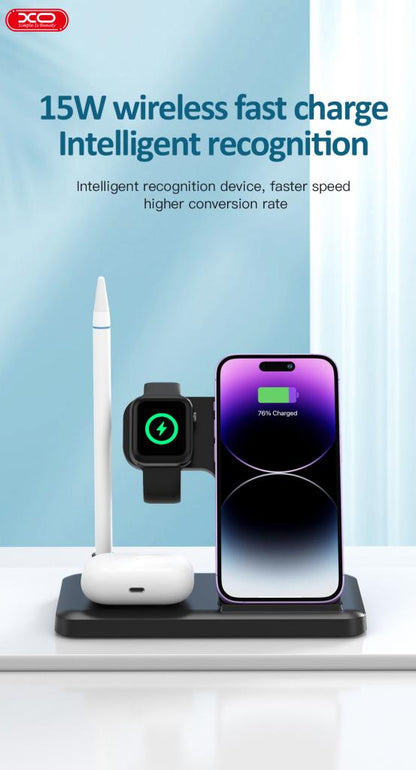 Incarcator Retea Wireless XO Design WX033 4in1, 15W, 1.67A, Negru