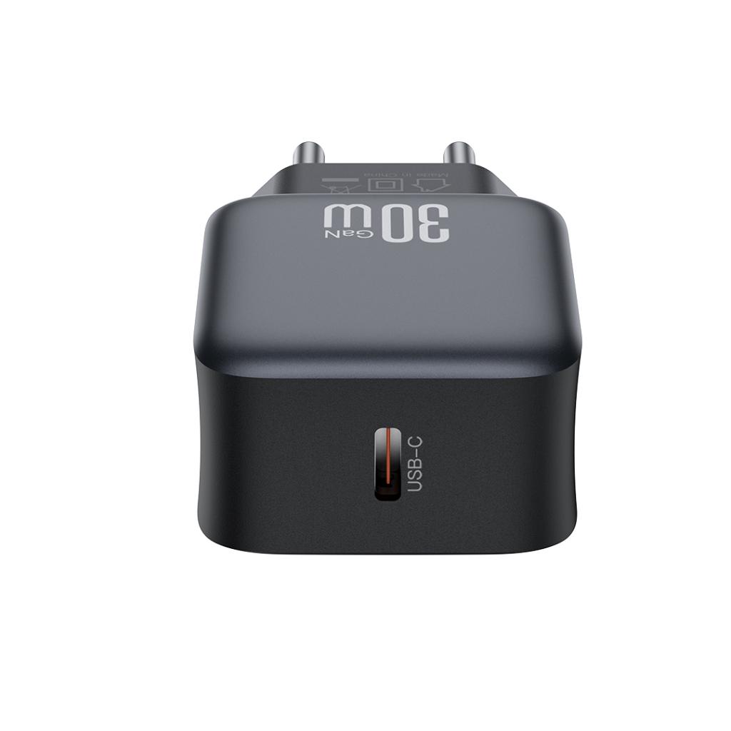 Incarcator Retea XO Design L155, 30W, 3A, 1 x USB-C, Negru