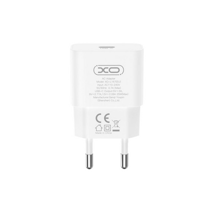 Incarcator Retea XO Design L167, 25W, 3A, 1 x USB-C, Alb