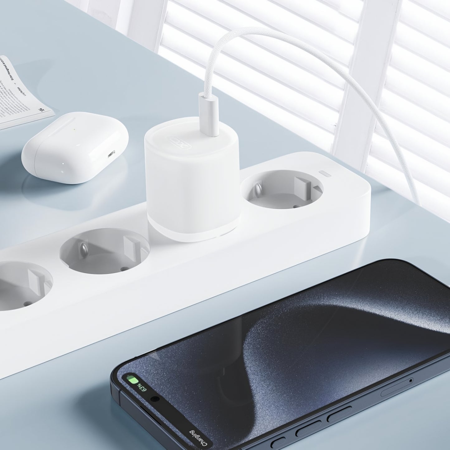 Incarcator Retea XO Design L150, 30W, 3A, 1 x USB-C, Alb