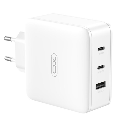 Incarcator Retea XO Design CE14, 100W, 3.25A, 1 x USB-A - 2 x USB-C, Alb