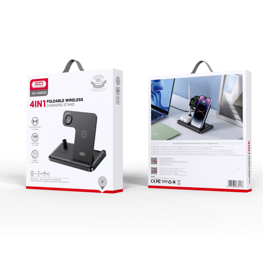 Incarcator Retea Wireless XO Design WX033 4in1, 15W, 1.67A, Negru