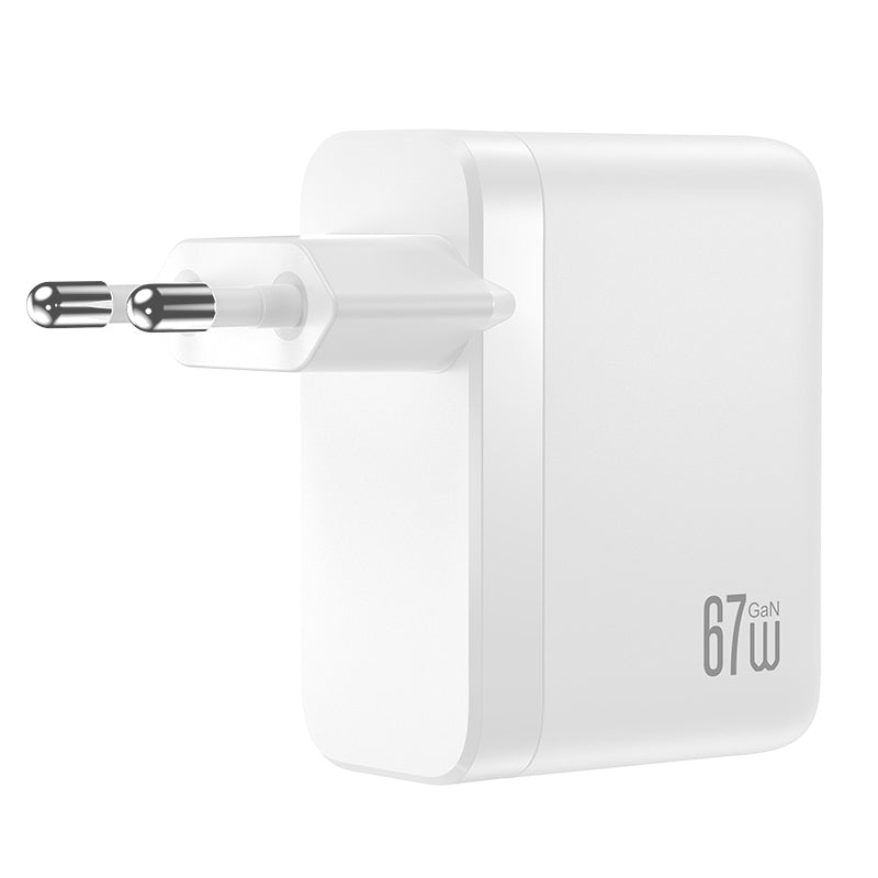 Incarcator Retea XO Design CE39, 67W, 3A, 1 x USB-A - 3 x USB-C, Alb