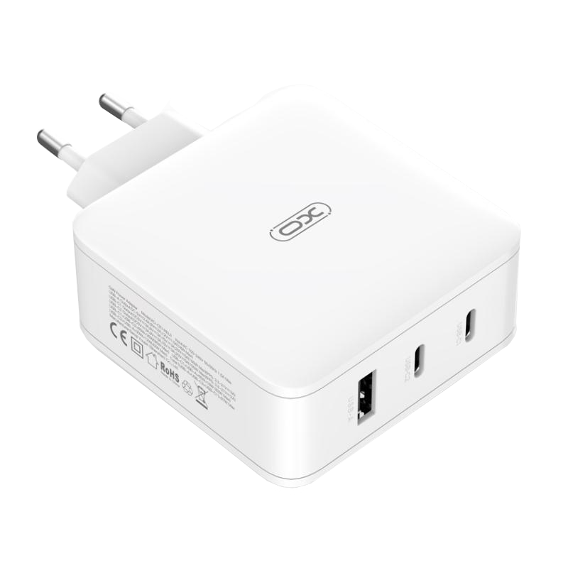 Incarcator Retea XO Design CE14, 100W, 3.25A, 1 x USB-A - 2 x USB-C, Alb