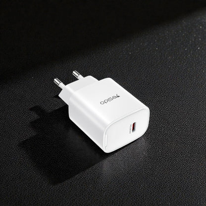 Incarcator Retea Yesido YC01E, 20W, 3A, 1 x USB-C, Alb