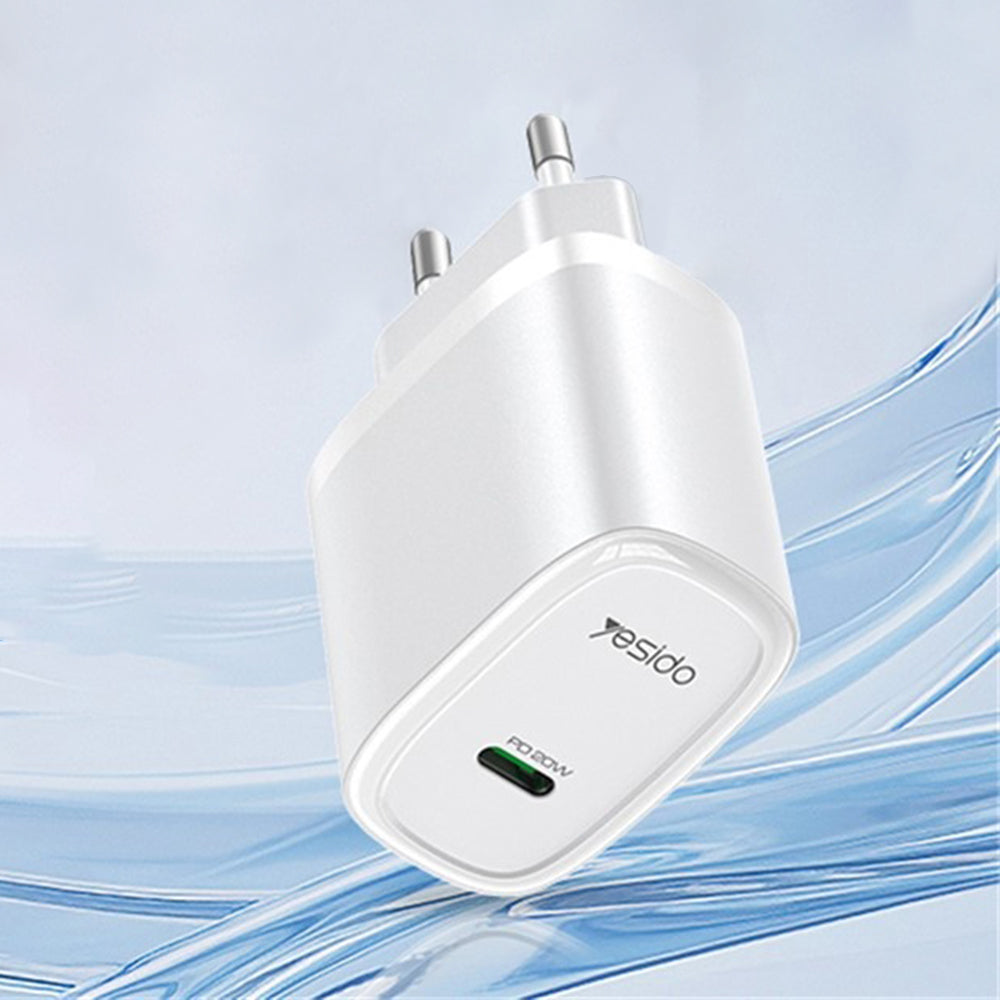 Incarcator Retea Yesido YC57, 20W, 3A, 1 x USB-C, Alb