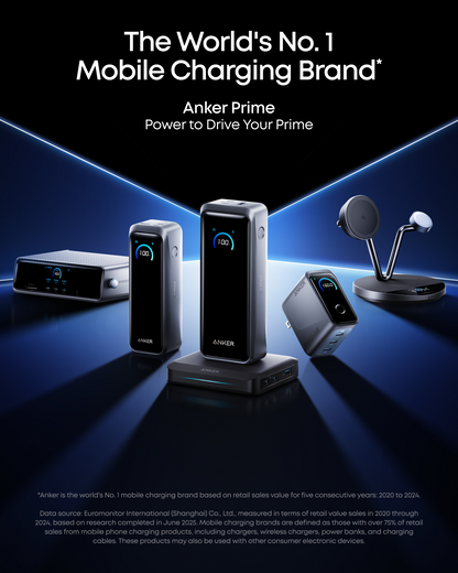 Incarcator Statie Anker pentru baterie externa Prime, 150W, 5A, 1 x Pogo Pin - 1 x USB-A - 2 x USB-C, Negru A1903G11