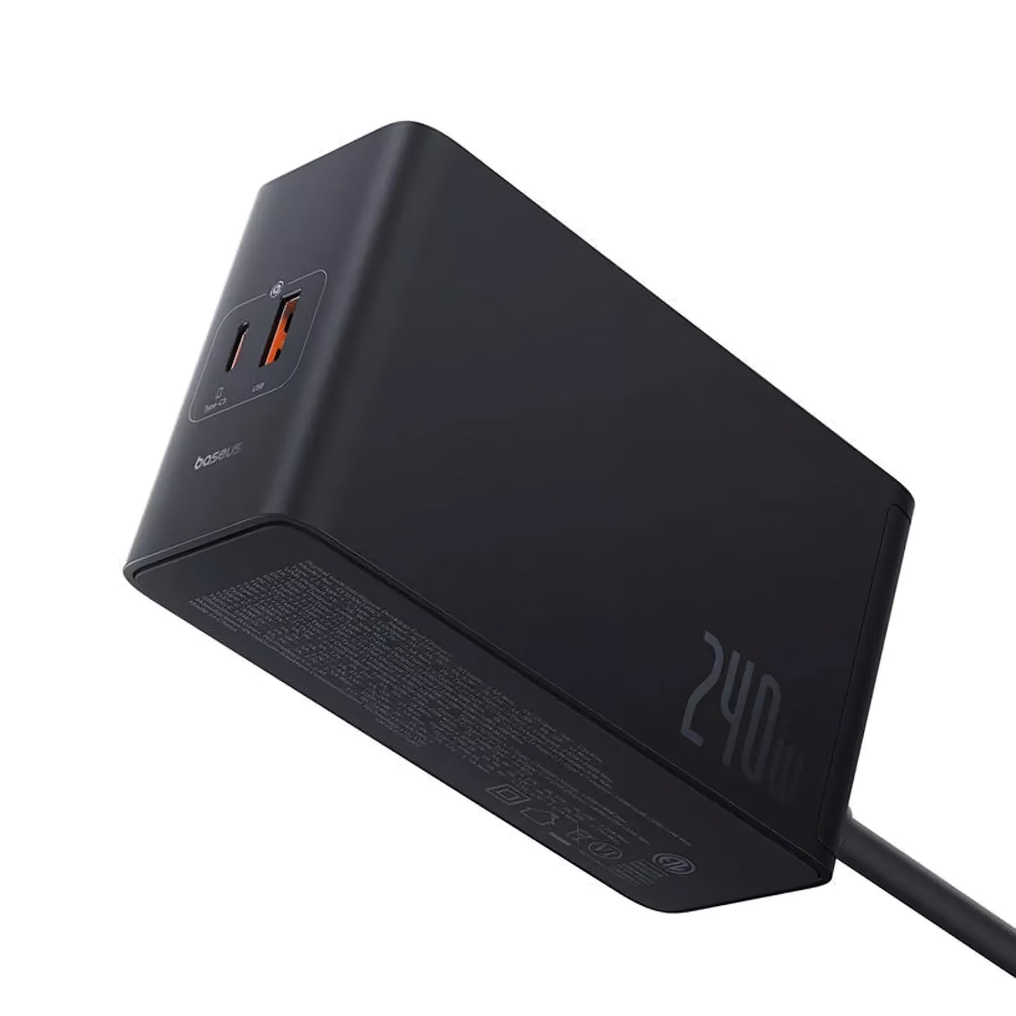 Incarcator Statie Baseus 5in1, 240W, 5A, 1 x USB-A - 3 x USB-C - 1 x DC, Negru P10163901113-00