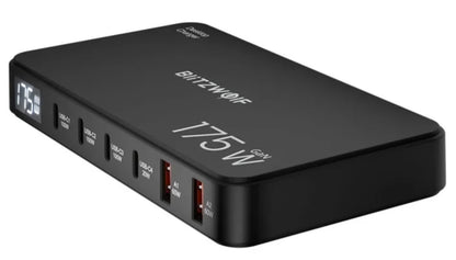 Incarcator Statie BlitzWolf BW-S30, 175W, 5A, 2 x USB-A - 4 x USB-C, Negru