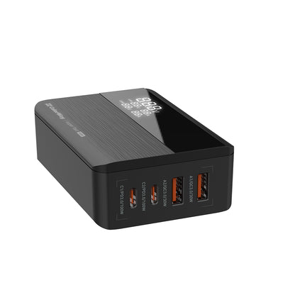 Incarcator Statie ColorWay Display, 100W, 5A, 2 x USB-A - 2 x USB-C, Negru
